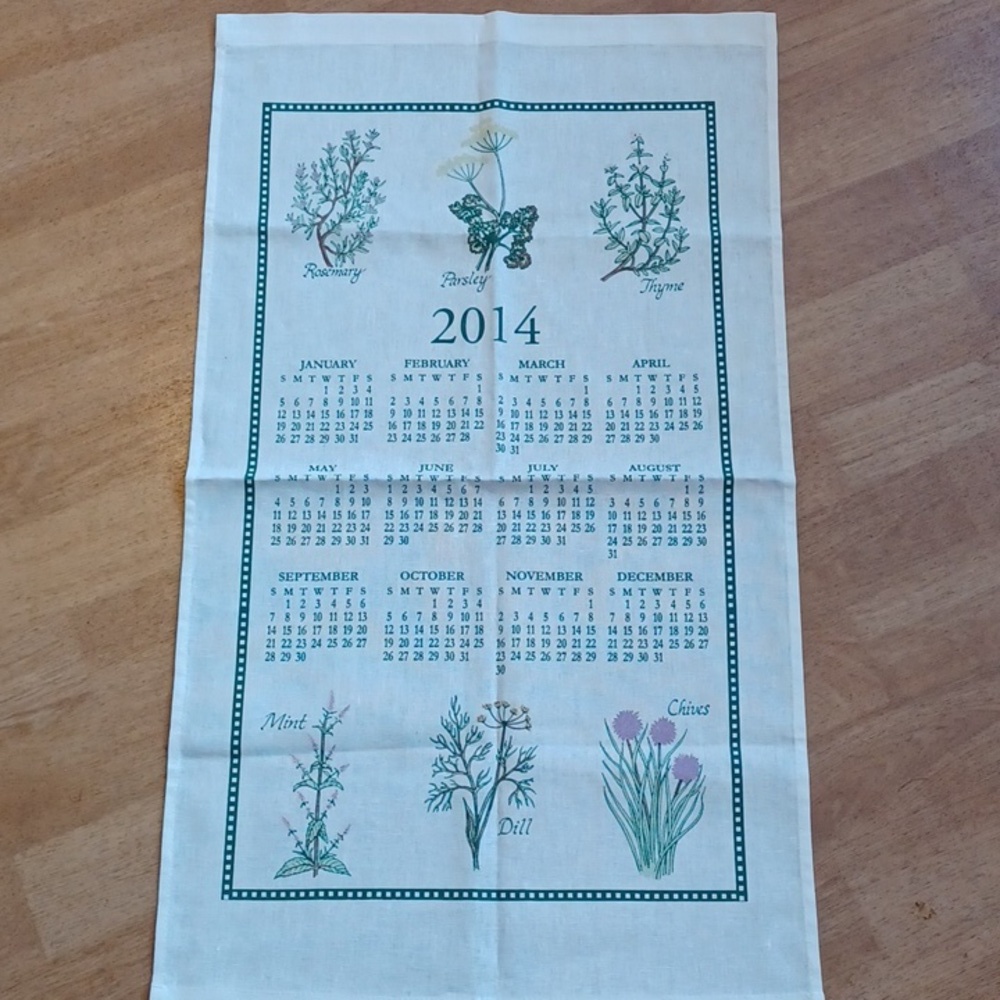 Calendar towel 2014 herbs